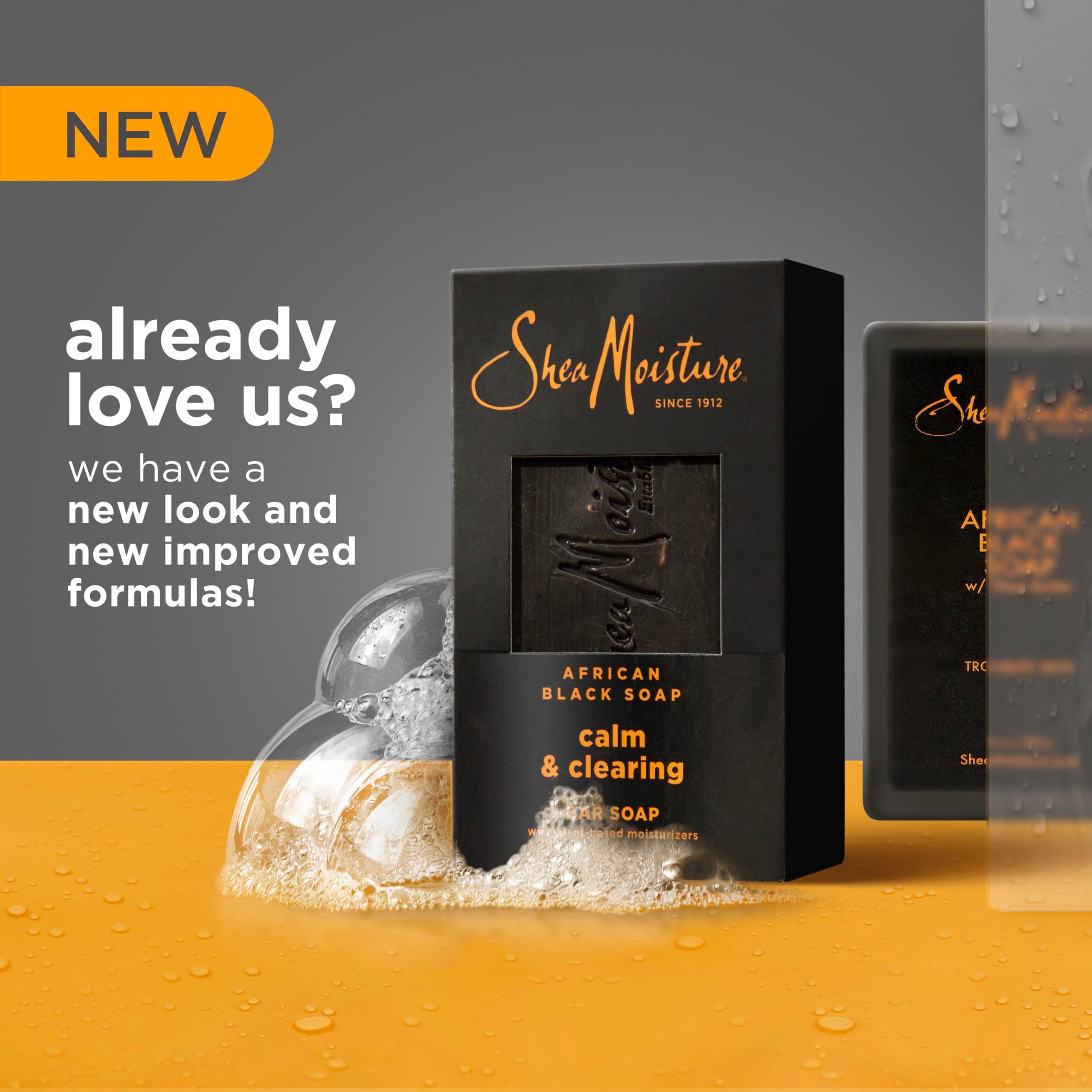 Shea Moisture textura de la barra a detalle que sugiere limpieza suave