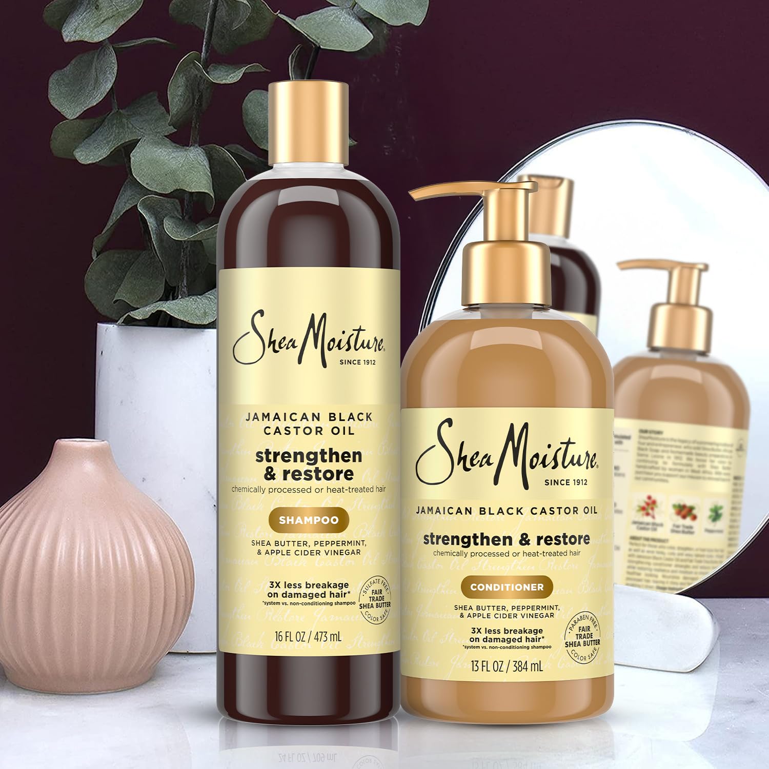 Shea Moisture aplicación del champú en cabello para calma inmediata