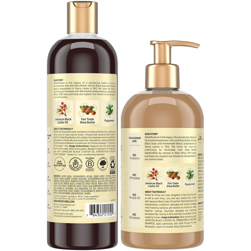 Shea Moisture espuma de champú mostrando limpieza suave