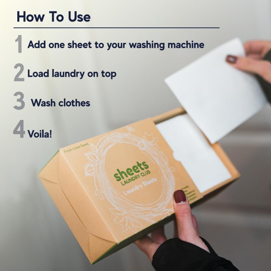 SHEETS LAUNDRY CLUB comparación de tamaño en mano para transporte fácil