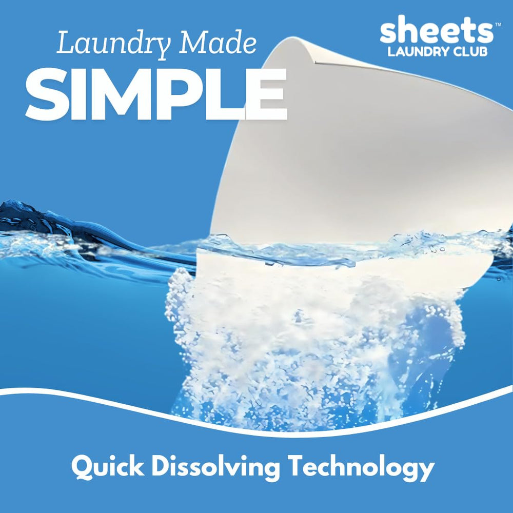 SHEETS LAUNDRY CLUB hoja dentro del tambor demostrando uso sencillo