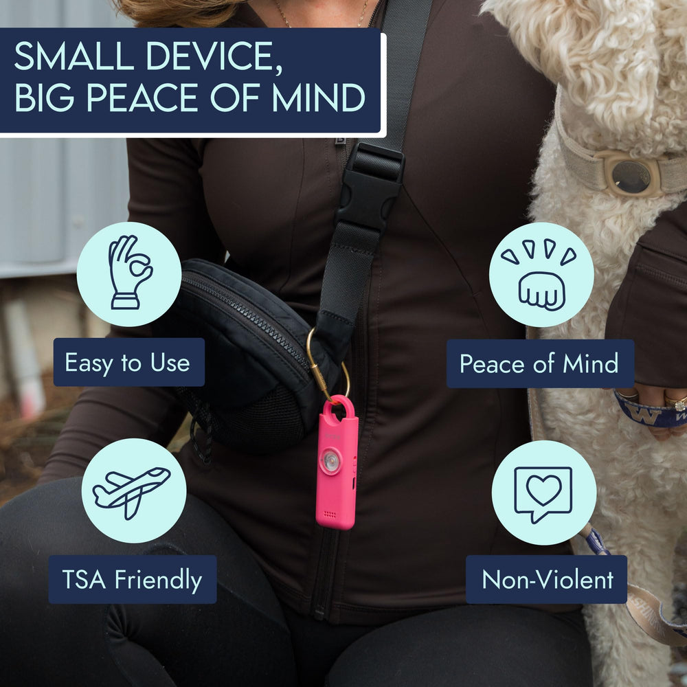 She’s Birdie on a runner during dusk illustrating portable protection while active
