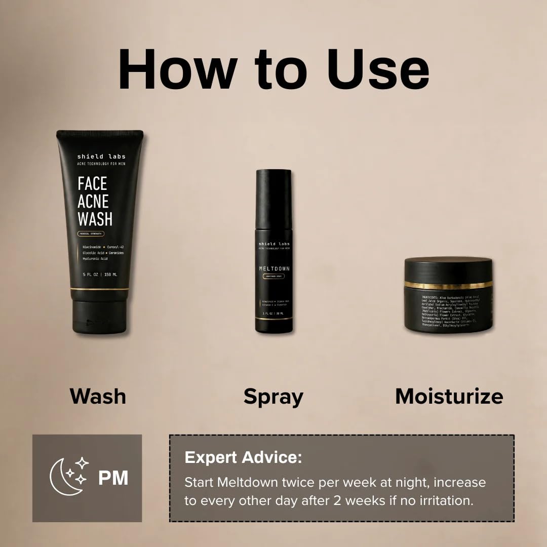 Shield Face Wash detalle de textura y espuma para limpieza efectiva