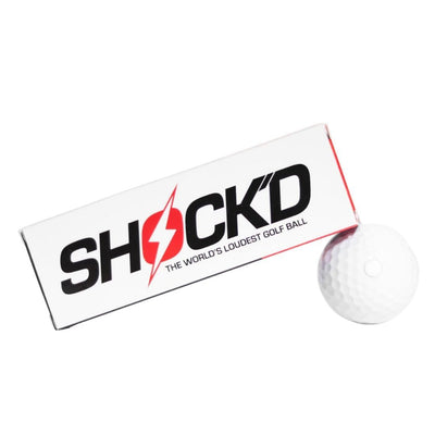 SHOCK'D GOLF BALLS primer plano del botón elevado y activación