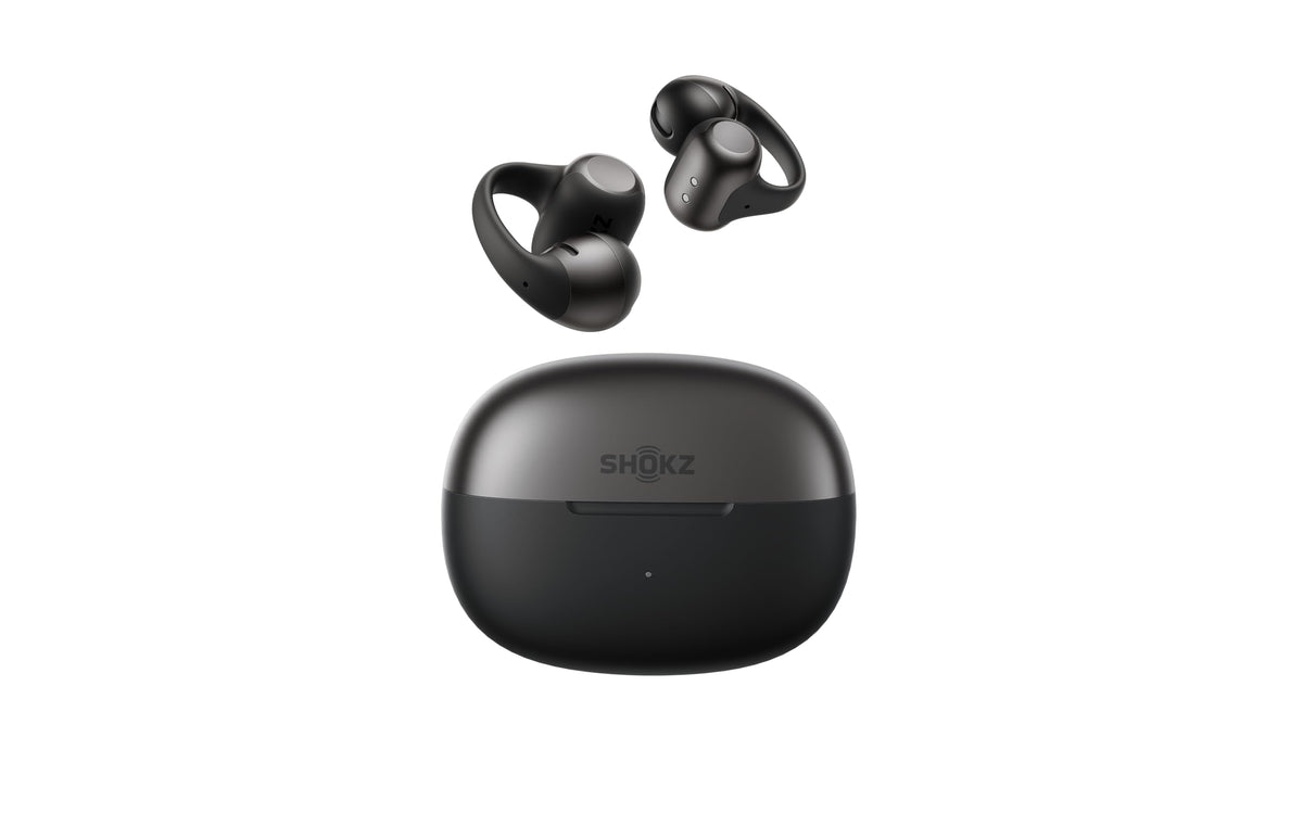 SHOKZ OpenDots 2 front packaging showing earbuds and case benefit quick identification