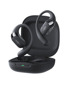 SHOKZ OpenFit 2+ front overview showing sleek open-ear design and comfortable fit