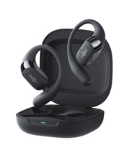 SHOKZ OpenFit 2+ front overview showing sleek open-ear design and comfortable fit