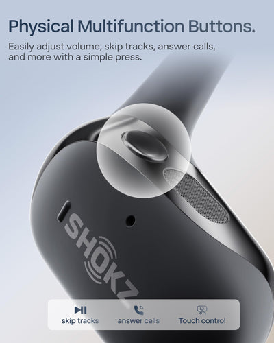 SHOKZ app EQ screen showing custom presets and Dolby Audio activation