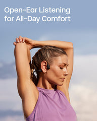 SHOKZ Side profile on runner showing open-ear awareness and safety