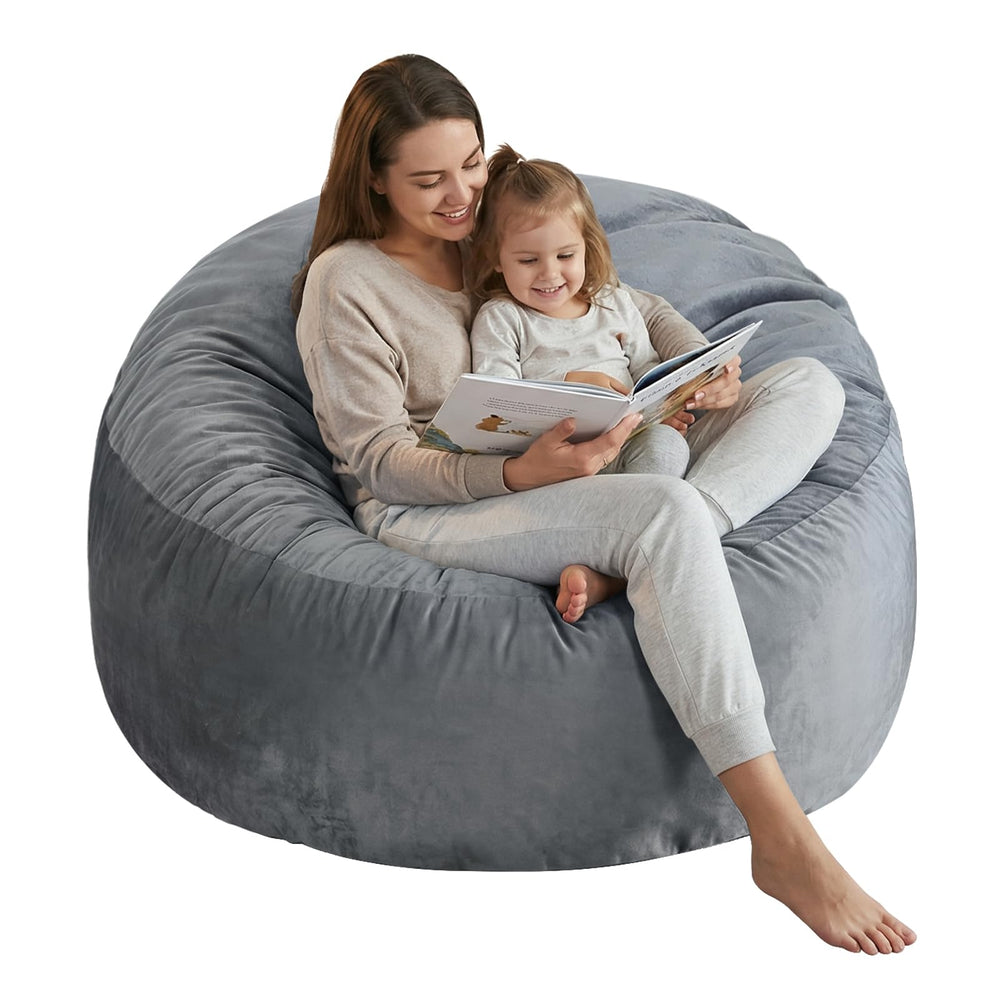 SHOUREN puff frontal gris oscuro, asiento cómodo para sala