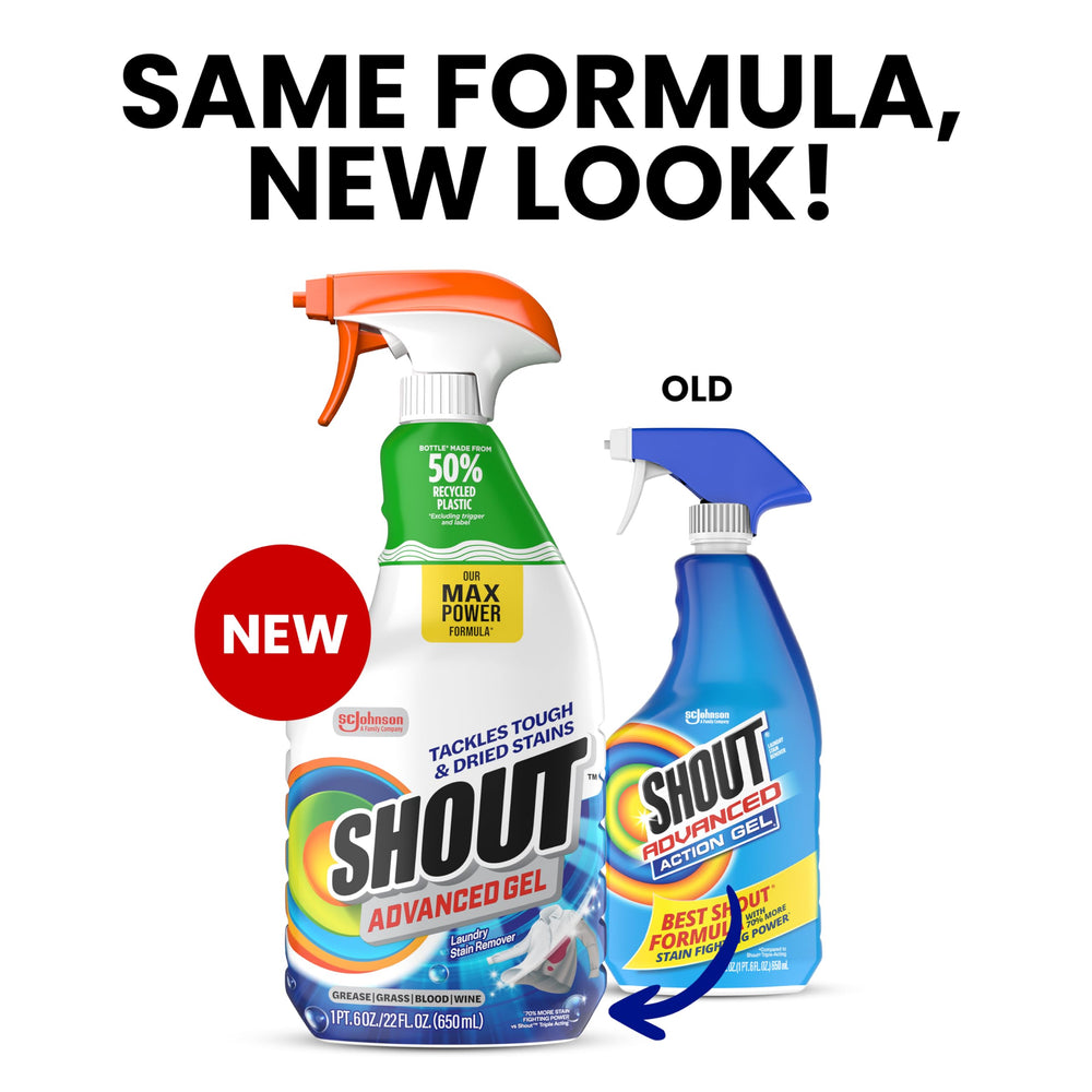 SHOUT textura de gel en primer plano demostrando consistencia concentrada y adherencia