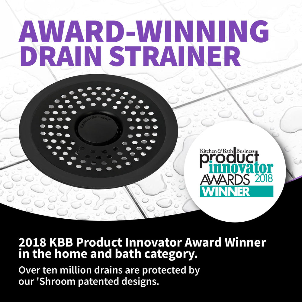 ShowerShroom primer plano acero inoxidable que demuestra durabilidad y calidad