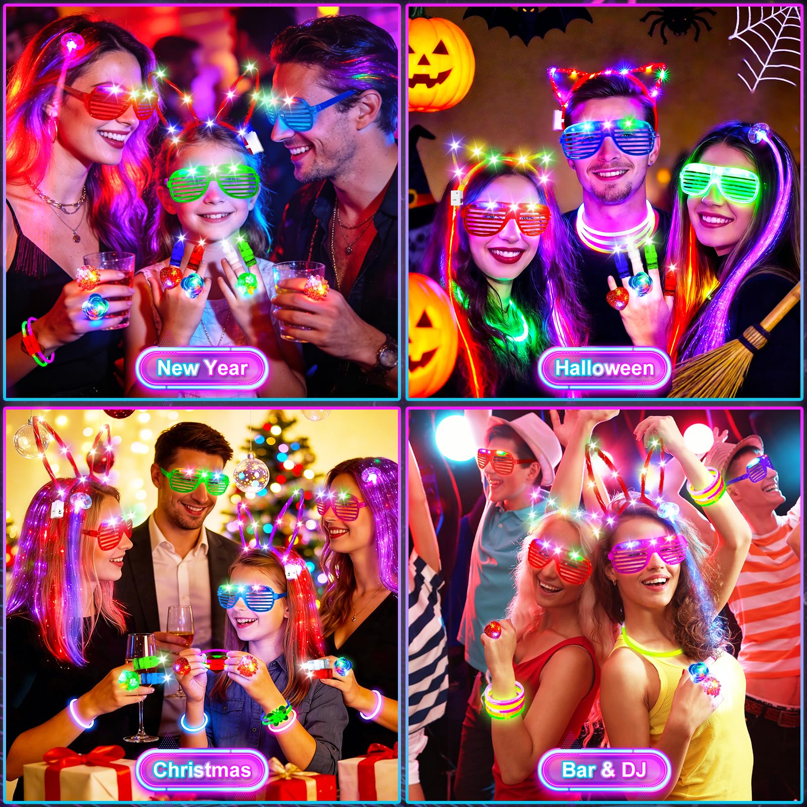 SHQDD escena de fiesta nocturna con accesorios creando ambiente
