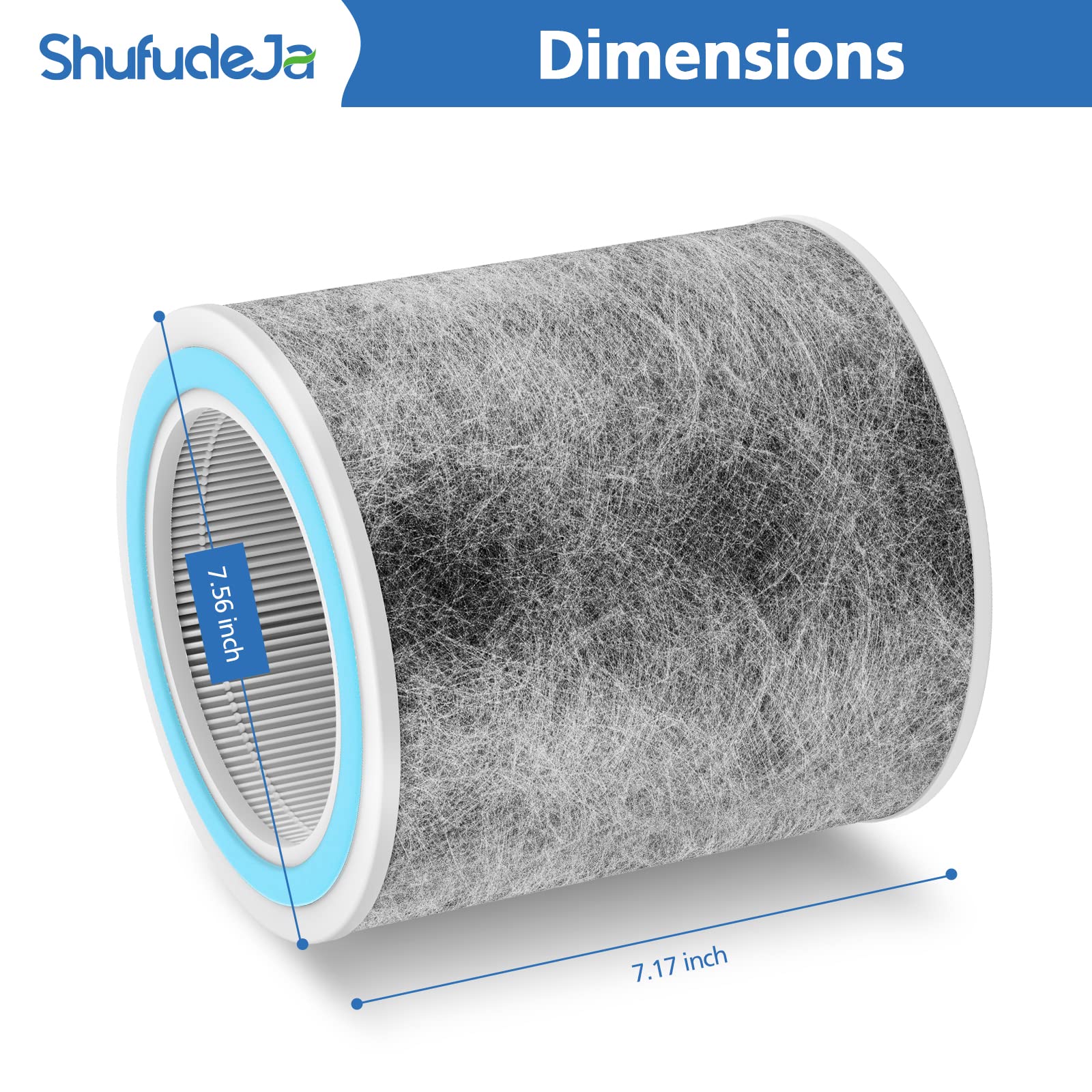ShufudeJa filtro HP102 comparación de tamaño para confirmar compatibilidad