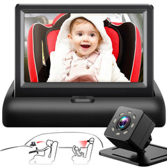 Shynerk Baby monitor frontal instalado, visión clara y seguridad