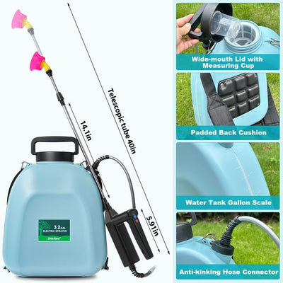 SideKing operator using sprayer in garden highlighting portability and hands-free operation