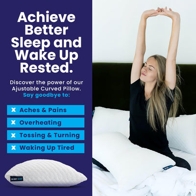 Sidney Sleep supporting a back sleeper with neck cradle comfort