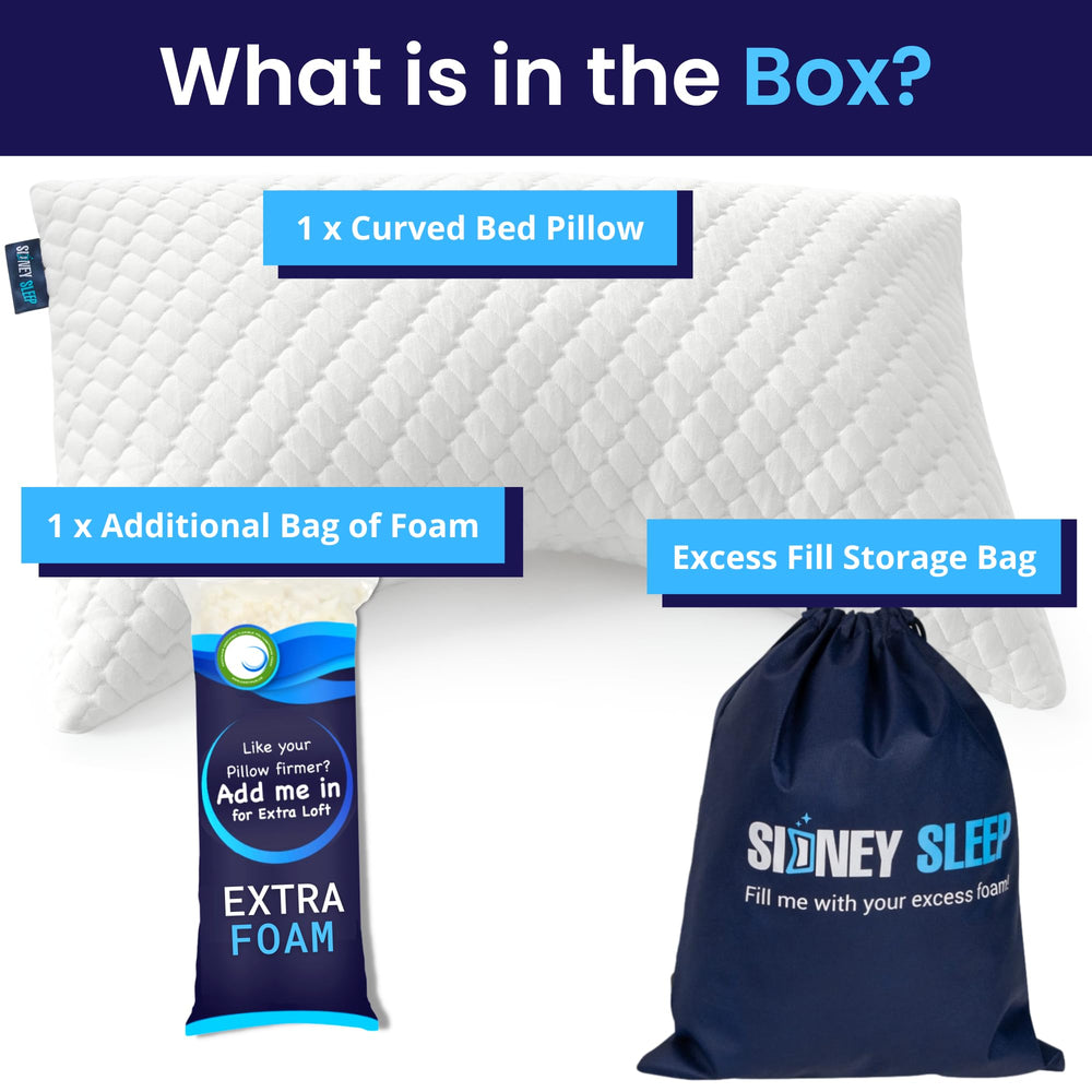 Sidney Sleep shown supporting a side sleeper improved shoulder clearance