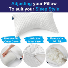 Sidney Sleep shredded fill detail demonstrating customizable loft and airflow