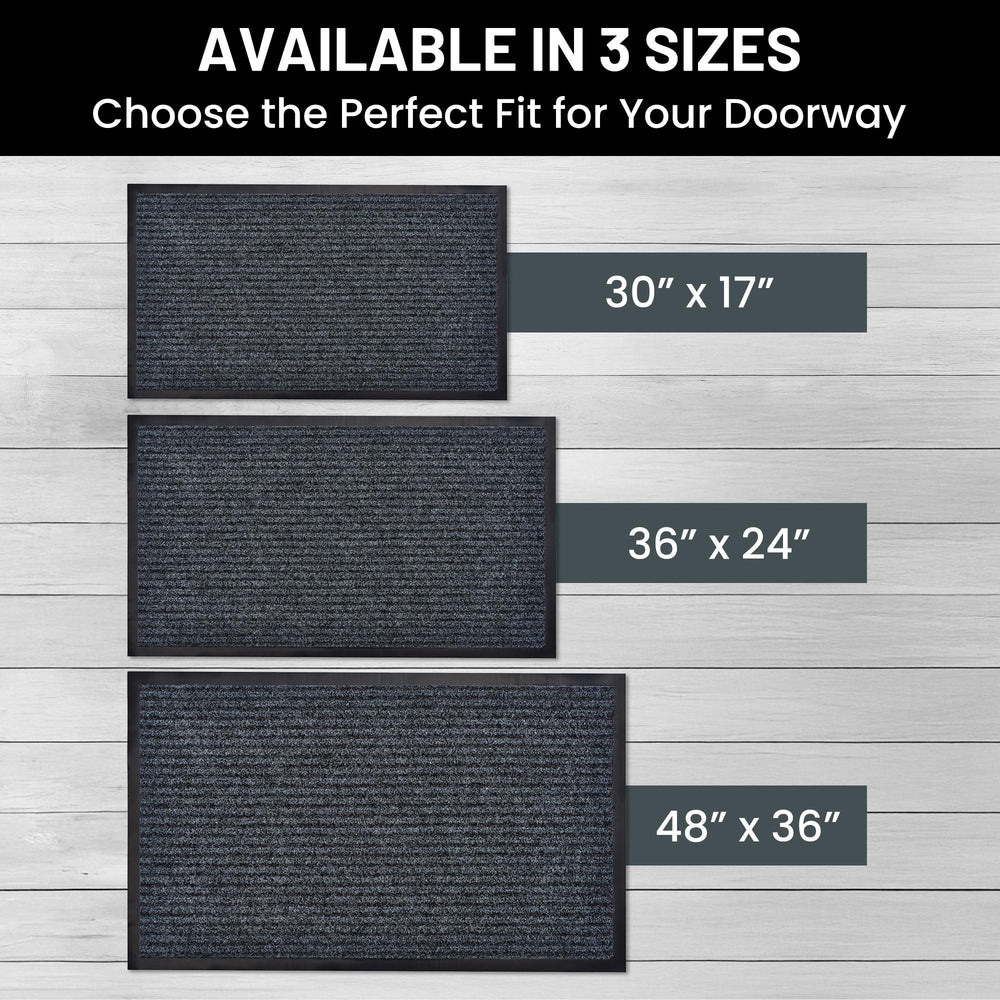 Sierra Concepts mat beside shoes to show 30x17 size and proper fit