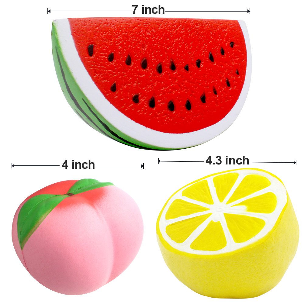 SILVIA comparación de tamaños de limón, fresa y plátano para elección táctil
