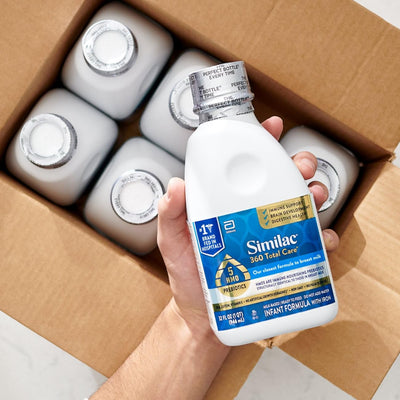 Similac 360 liquid texture close-up showing smooth consistency and easy flow