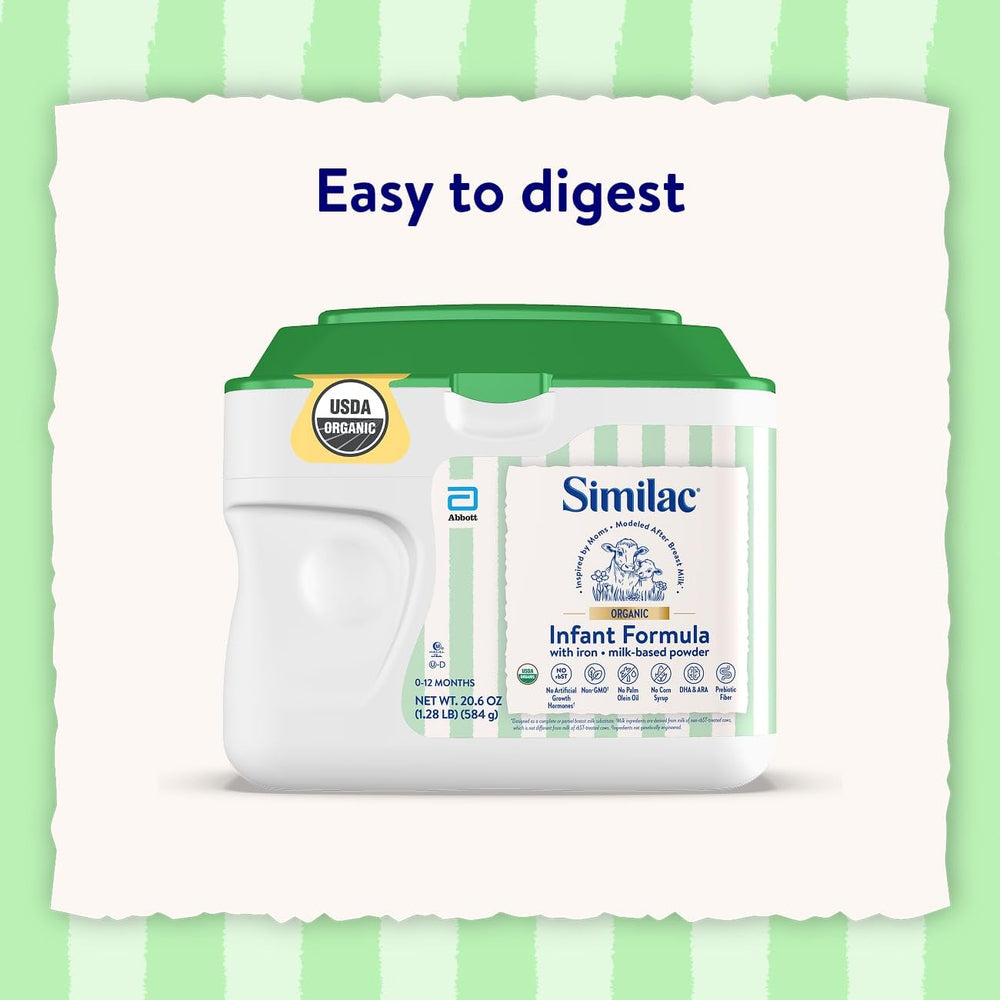 Similac ingredientes clave DHA luteína y vitamina E visibles en etiqueta