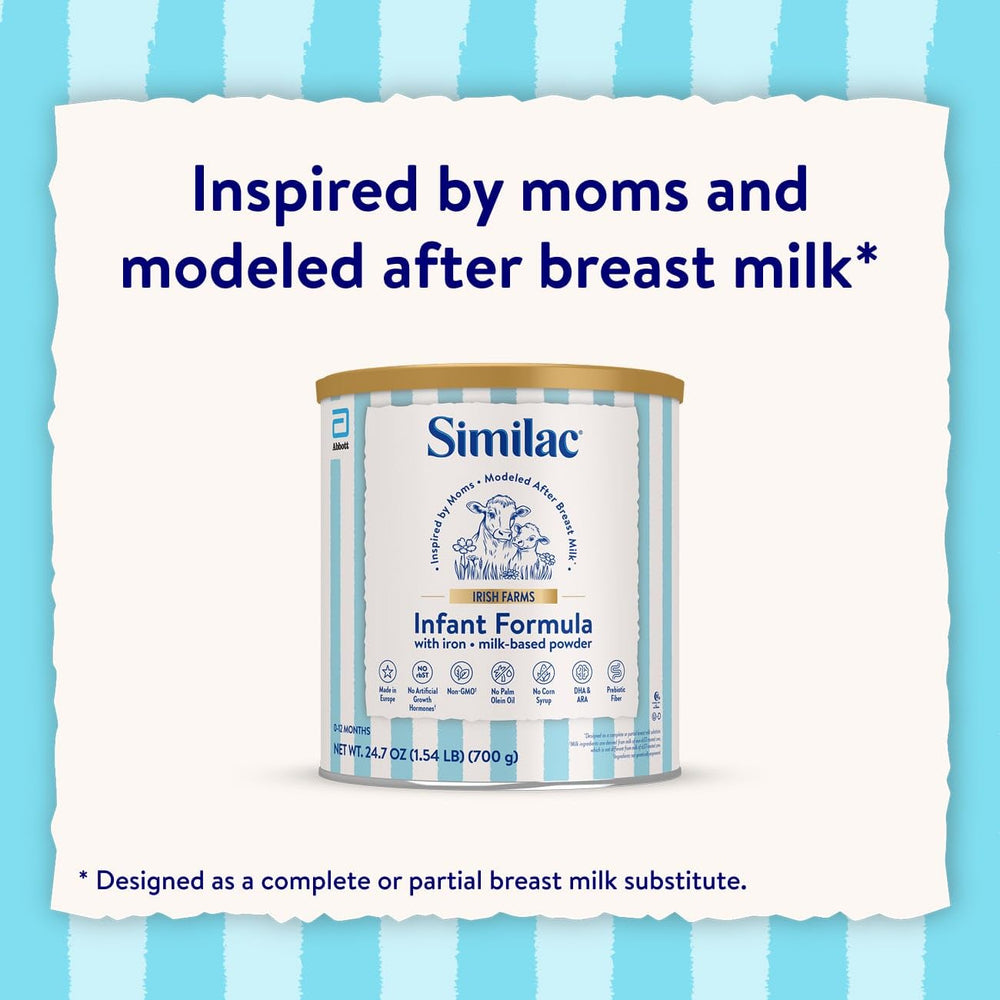 Similac leche de vacas en Irlanda que enfatiza origen fresco
