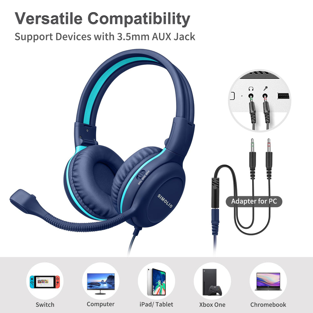 SIMOLIO adaptador en Y y conectores para PC y consolas