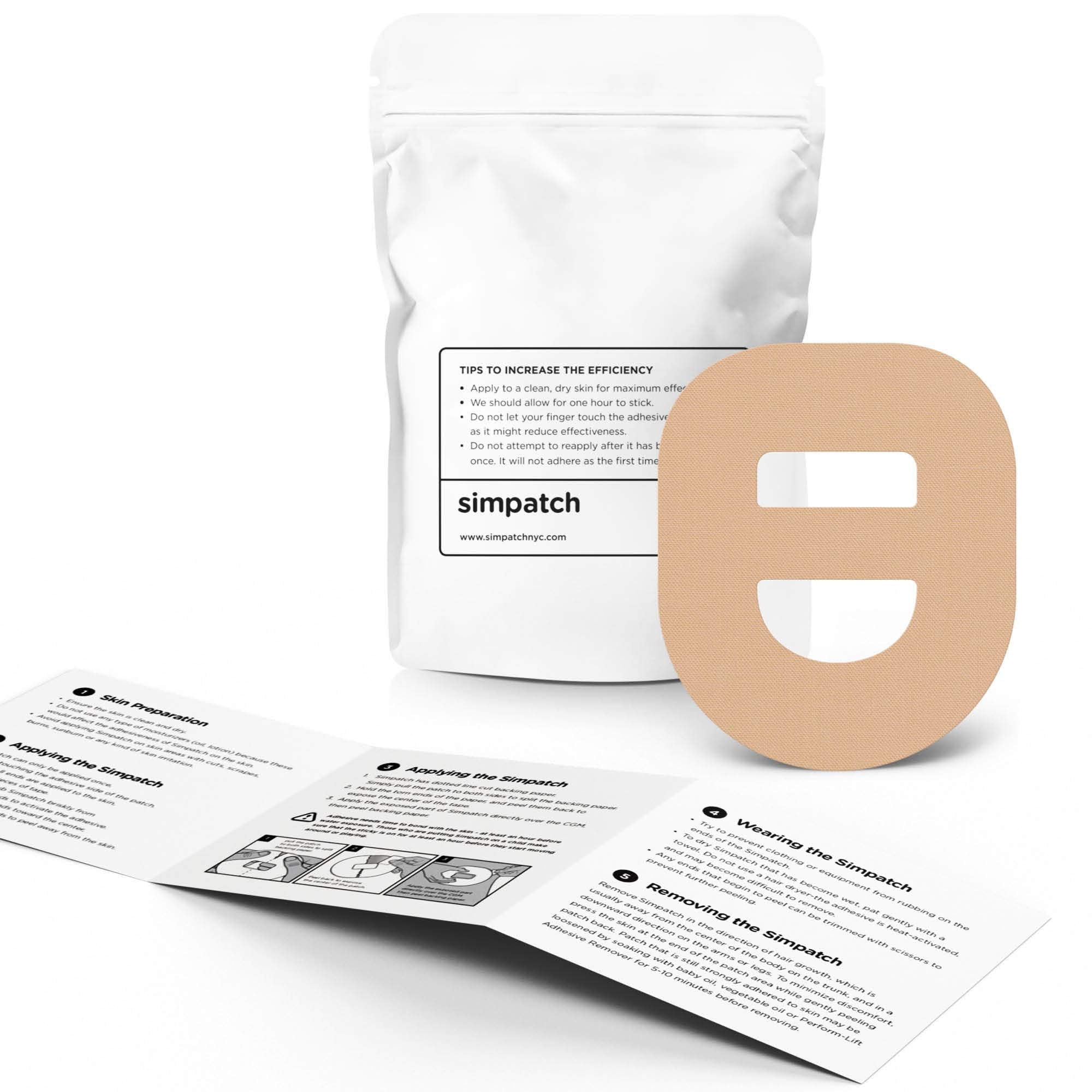 SIMPATCH textura del material transpirable que evita levantamientos por sudor