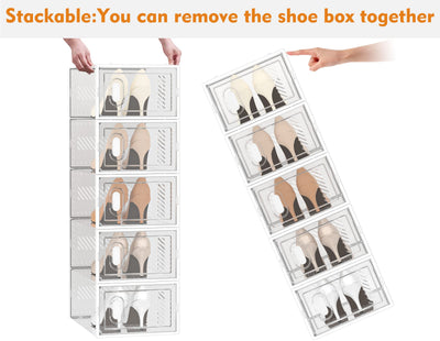SIMPDIY stacked boxes in closet maximizing vertical storage space