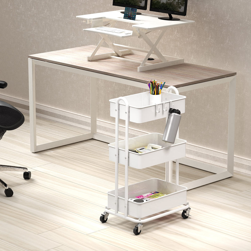 Simple Houseware 2-inch casters close-up with two lockable wheels for secure stationary use