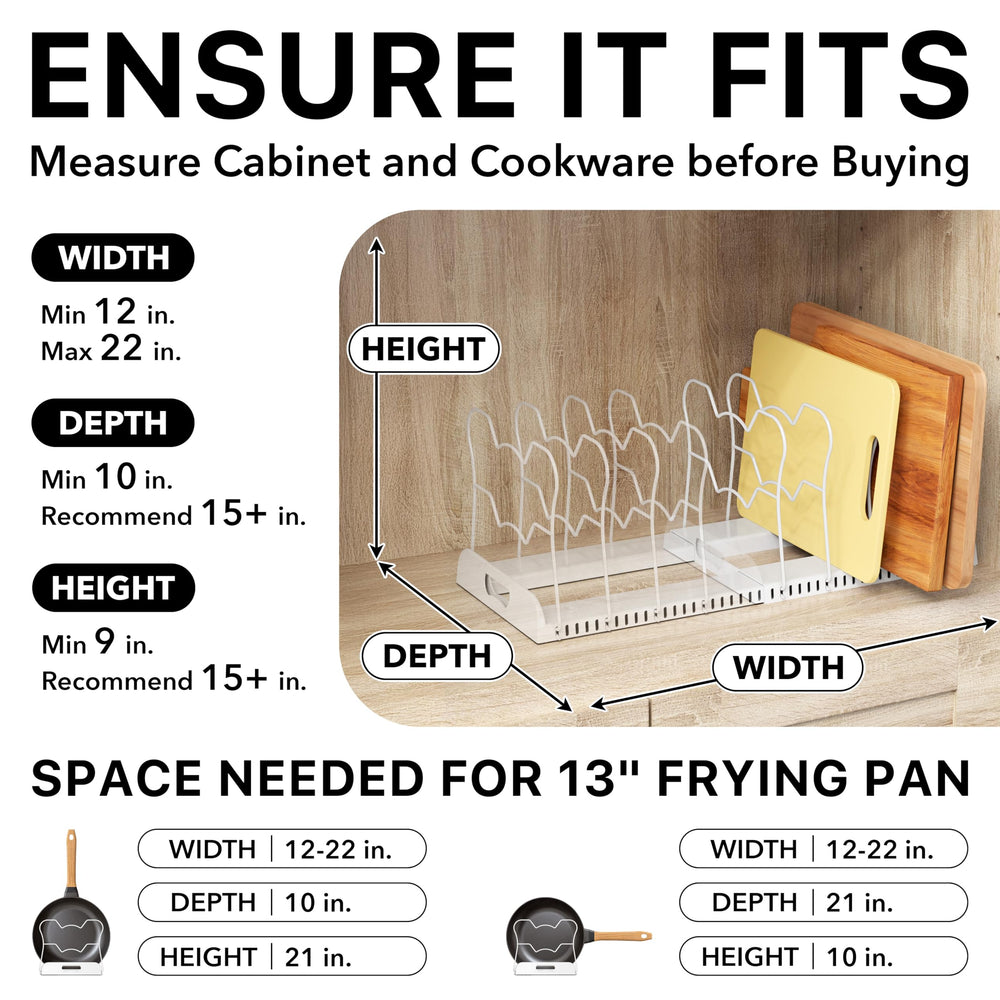 Simple Houseware primer plano del divisor muescado que sujeta asas y tapas
