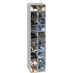Simple Houseware vista frontal del organizador gris optimiza espacio