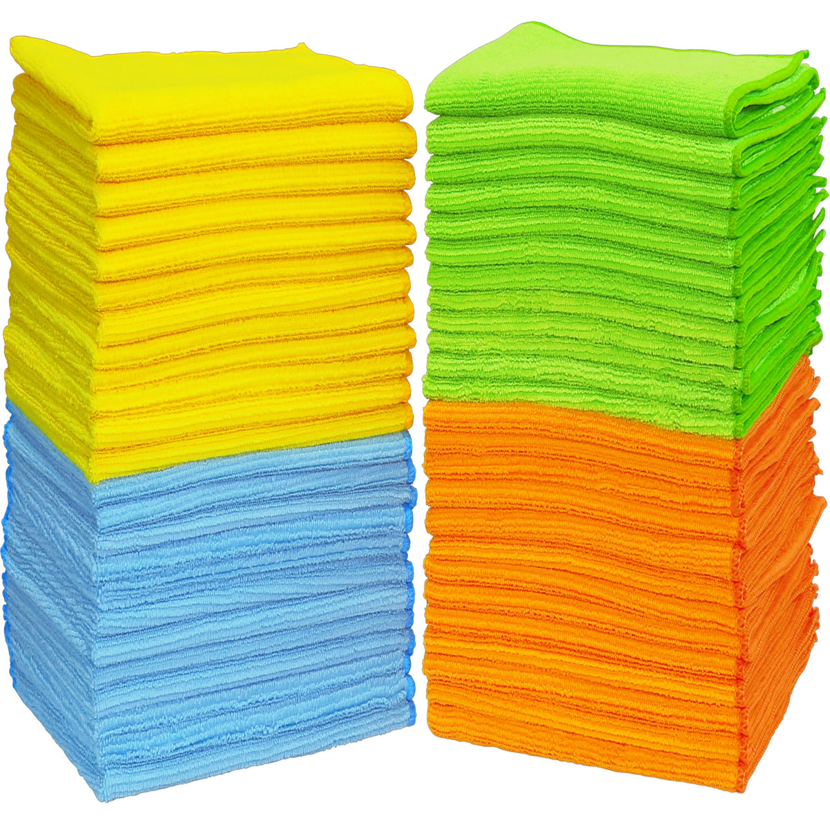 Simple Houseware vista frontal del pack de 50 paños mostrando colores y tamaño