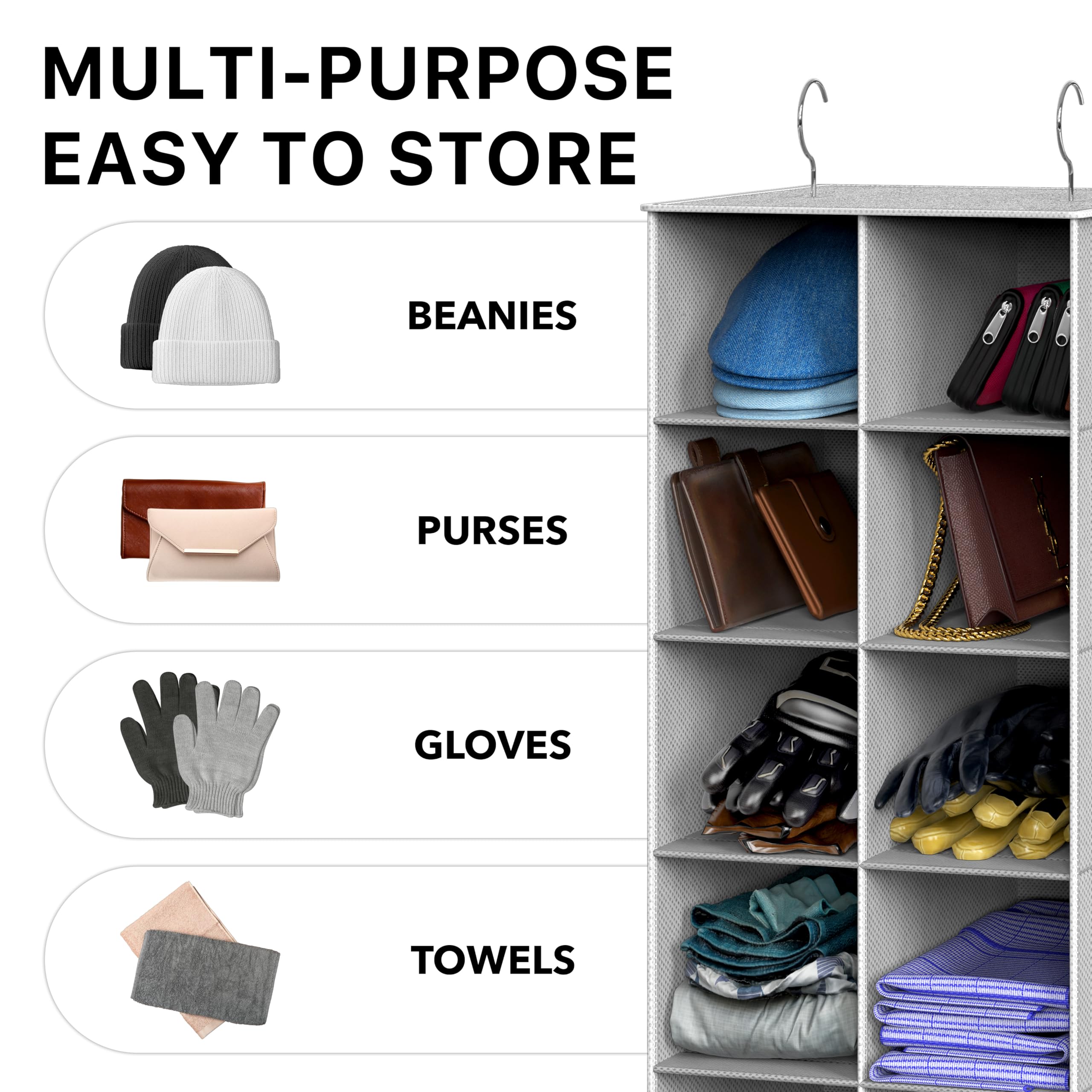 Simple Houseware organizador plegado compacto fácil de guardar o viajar