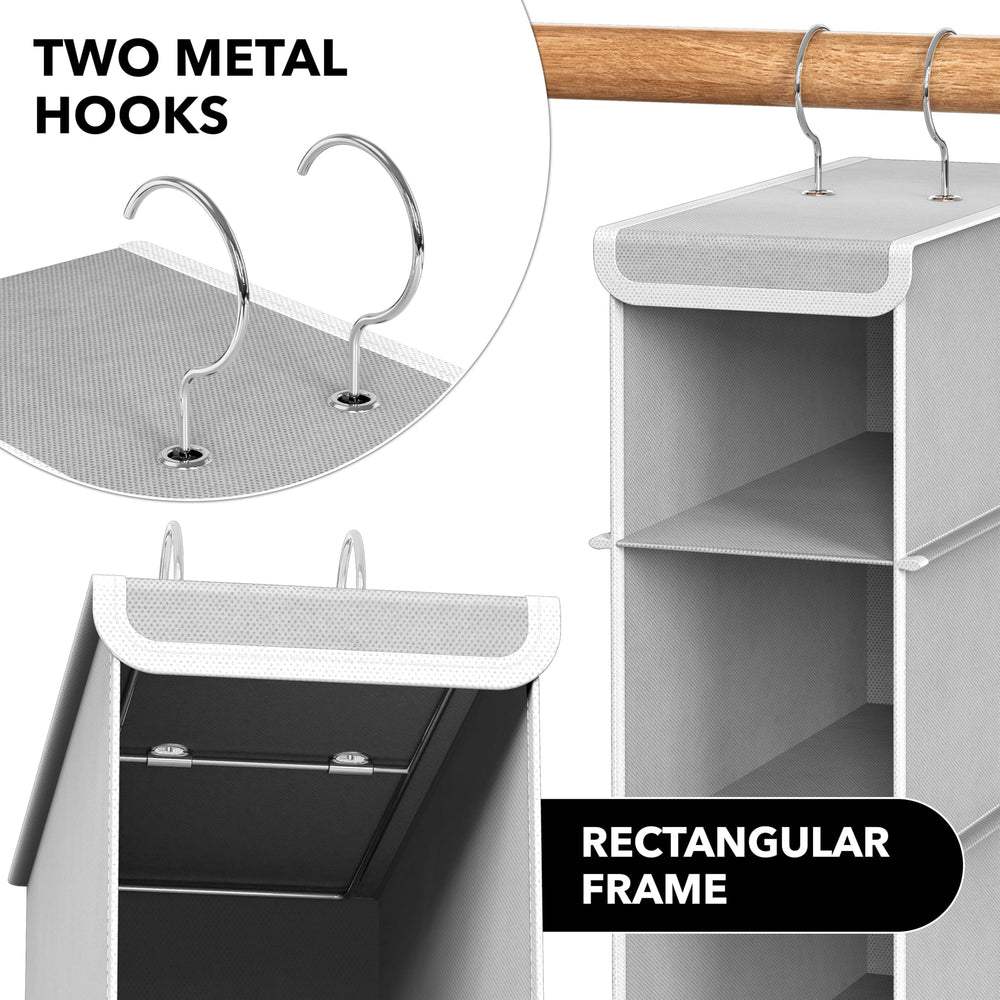 Simple Houseware next to shoes and hanger to show dimensions and space-saving scale