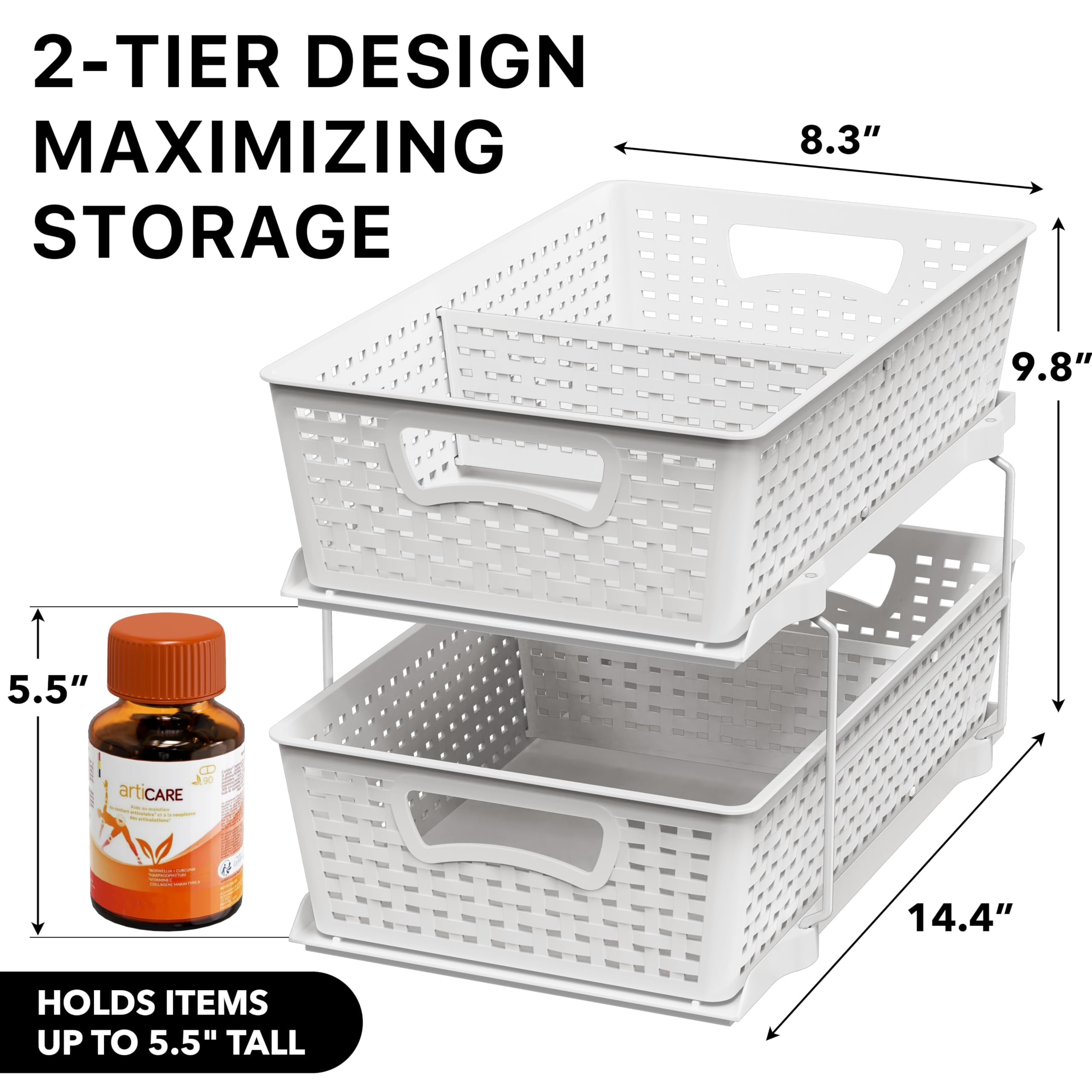Simple Houseware close-up of adjustable divider showing custom compartment benefit
