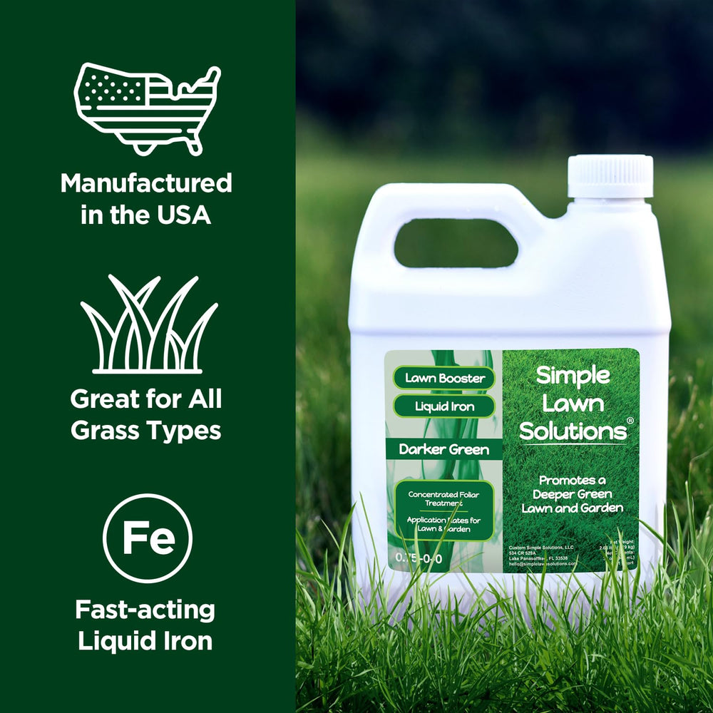 Simple Lawn Solutions comparación antes y después mayor verdor