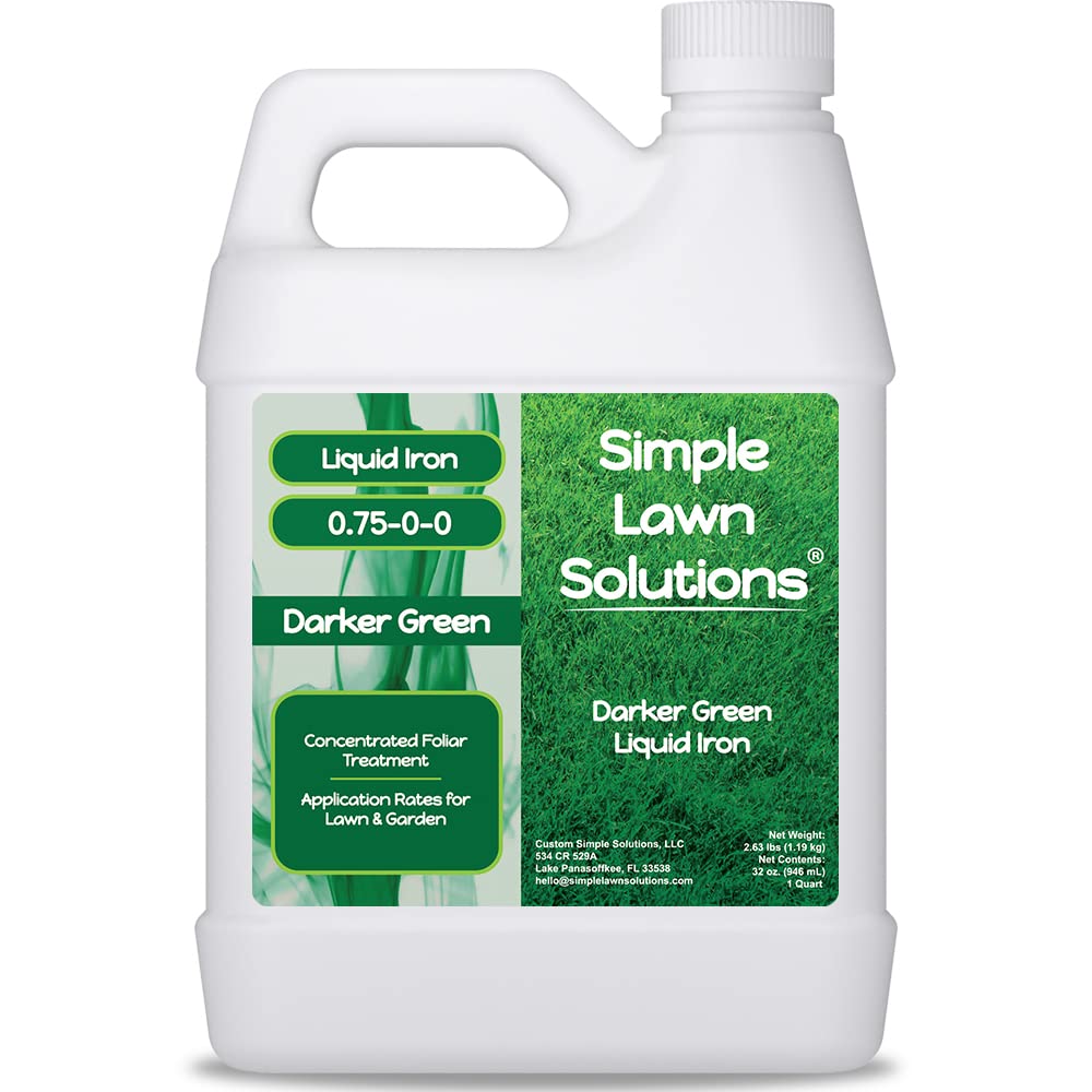 Simple Lawn Solutions frente del envase mostrando el diseño y volumen