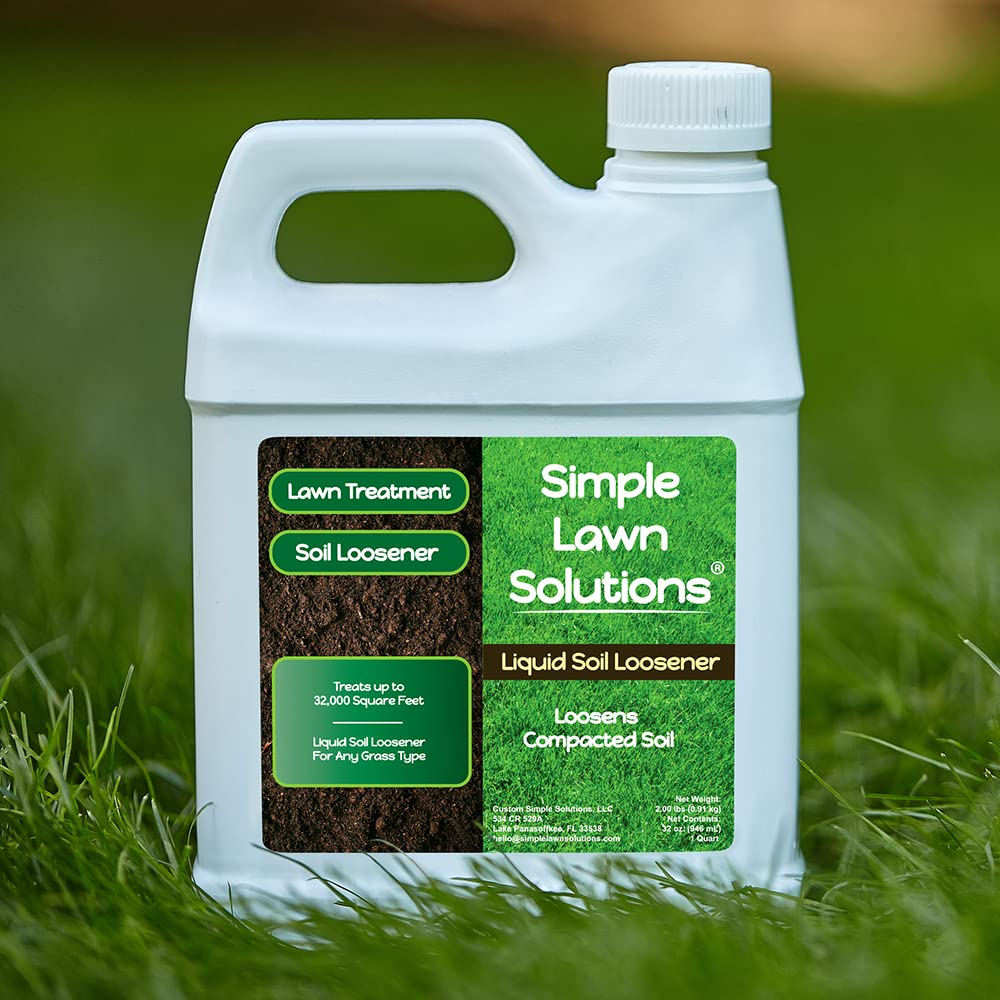 Simple Lawn Solutions diagram showing deeper water penetration and drainage benefit