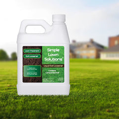Simple Lawn Solutions sprayed across turf demonstrating improved infiltration benefit