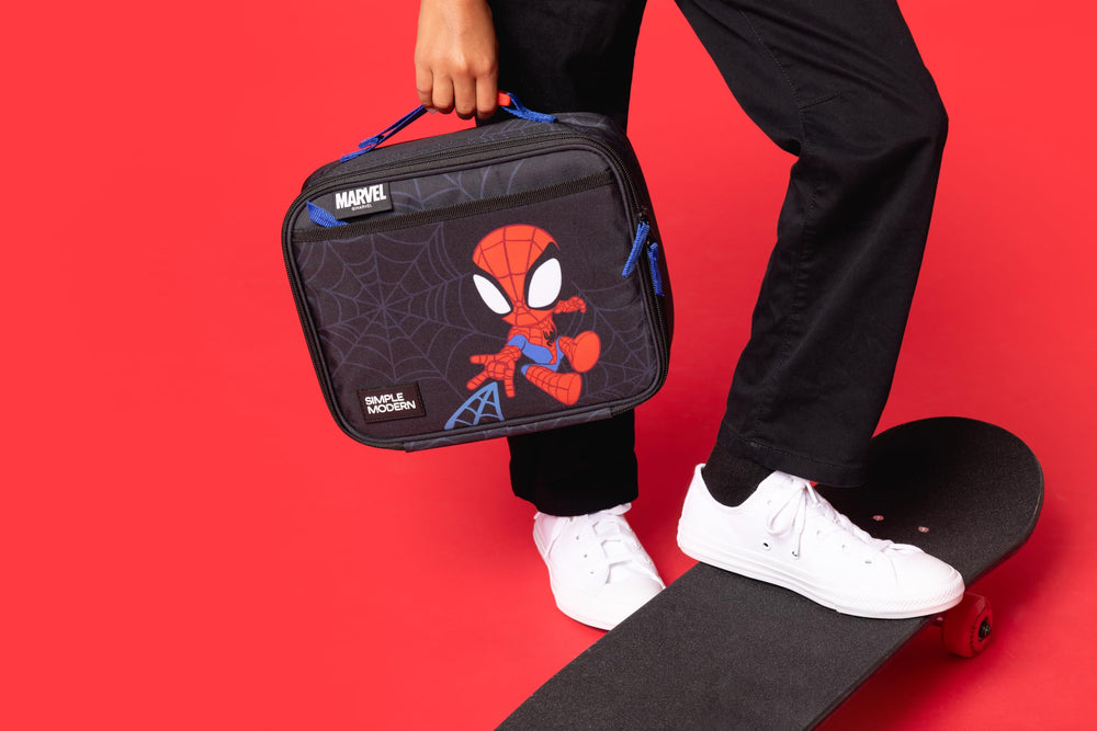Simple Modern Hadley Spidey closeup of wipe-clean lining for quick spill cleanup