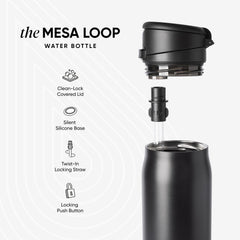 Simple Modern pajita contorneada visible, cómoda para beber en movimiento