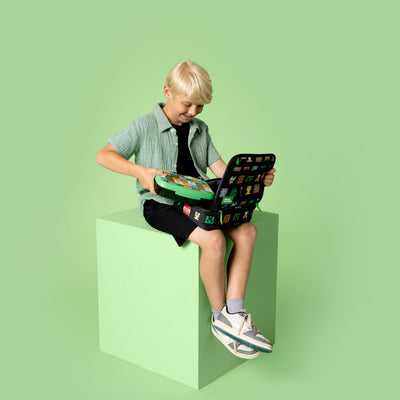 Simple Modern tucked inside a backpack, compact size fits school bags easily