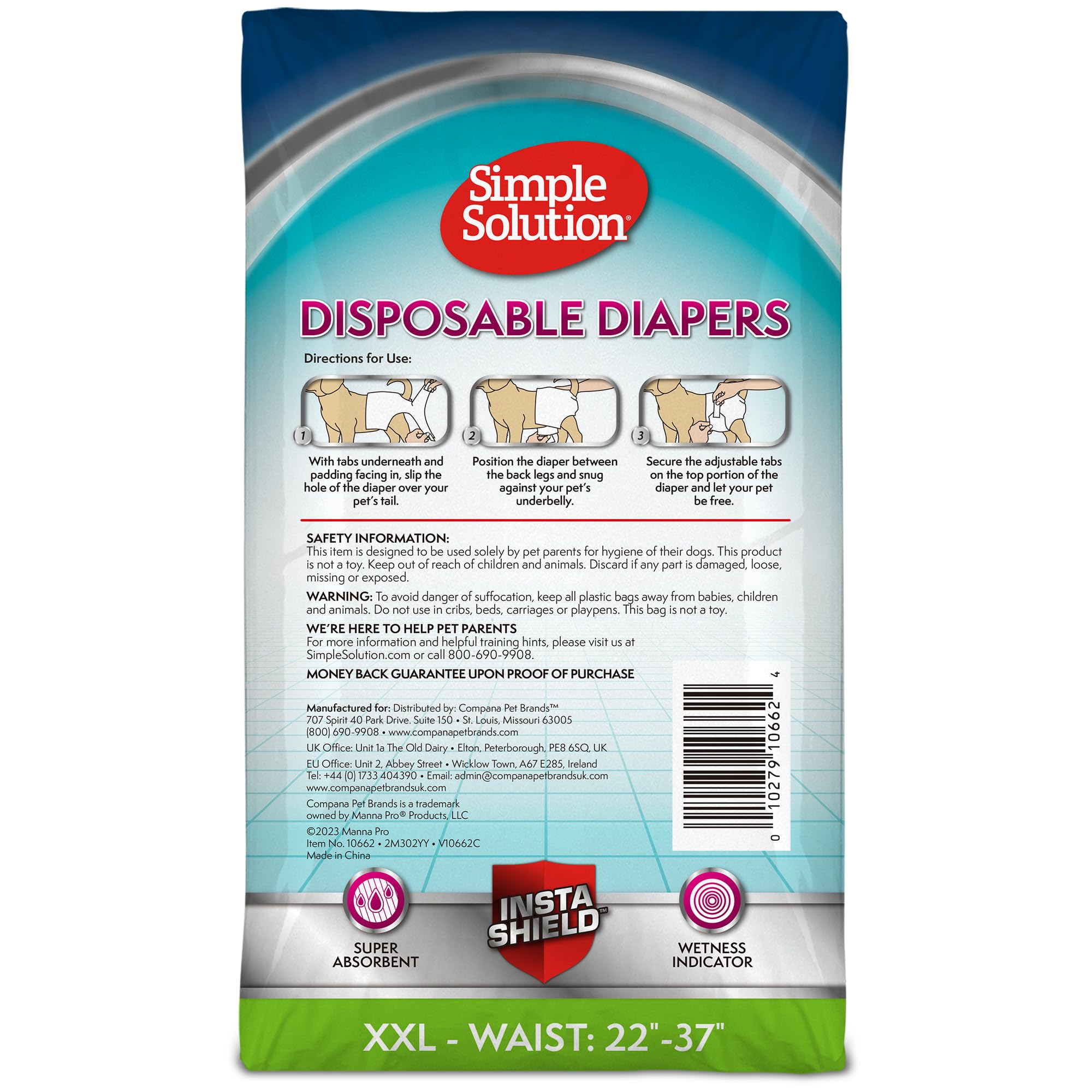 Simple Solution wetness indicator changing color for easy diaper-change timing