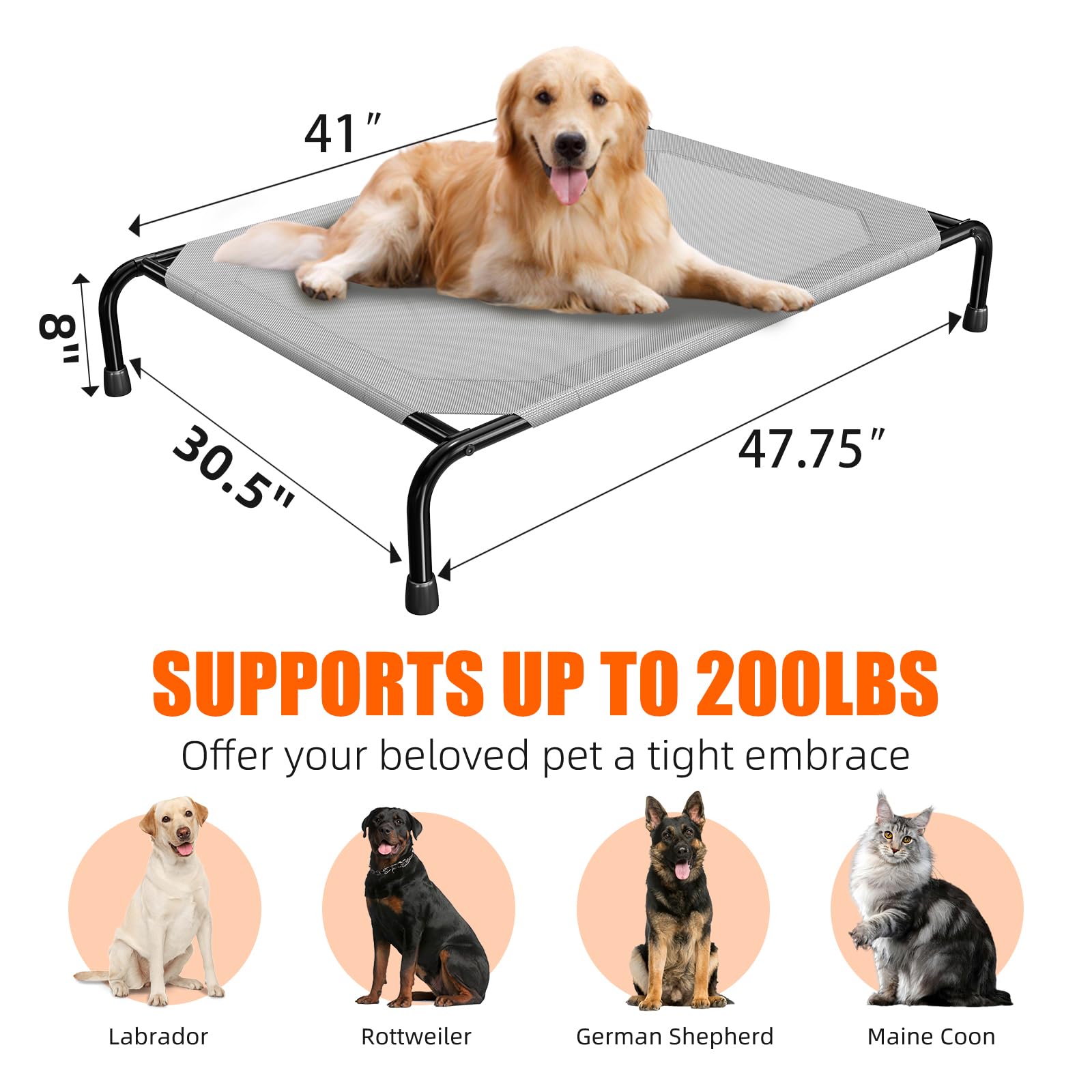 Simple Trending assembled cot set on backyard patio for indoor-outdoor use