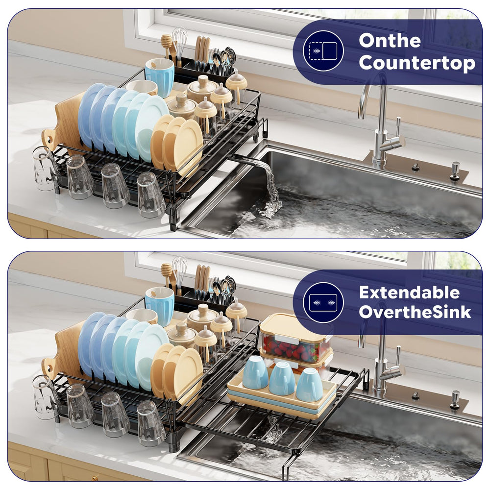 Simple Trending rack extendido demostrando mayor capacidad de platos