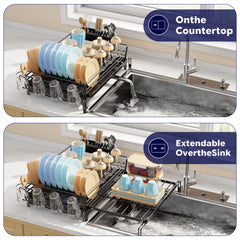 Simple Trending rack extendido demostrando mayor capacidad de platos