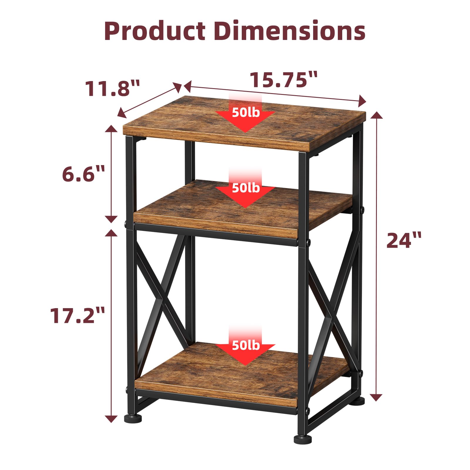 Simple Trending comparación de tamaño mostrando la mesa al lado de una mano para escala